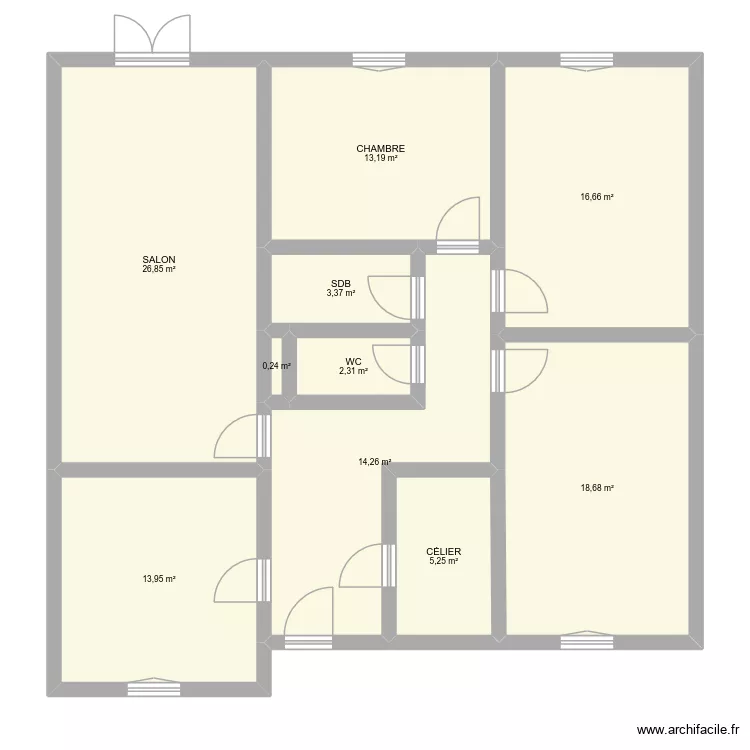 TARGUETTE ABRCHIH. Plan de 10  et 115 m²