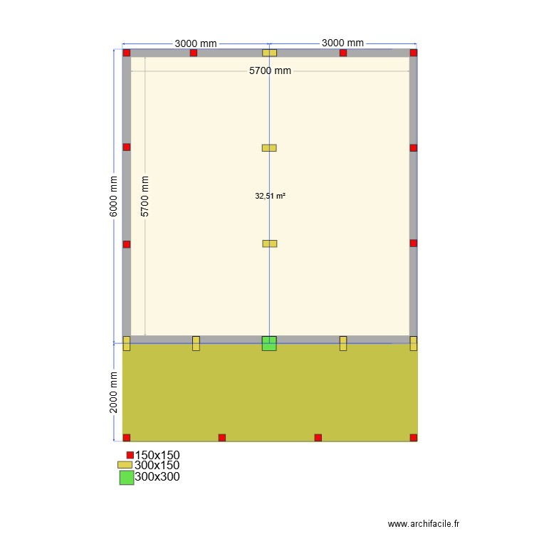 О2Б К Сваи. Plan de 2 pièces et 43 m2
