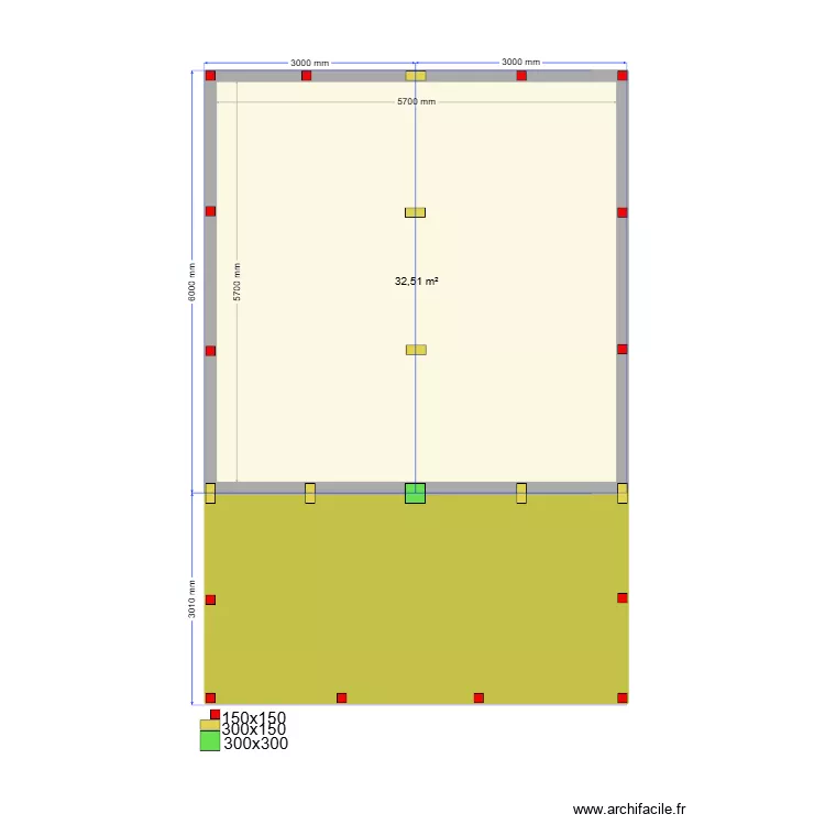 О2Б К Сваи. Plan de 2  et 49 m²