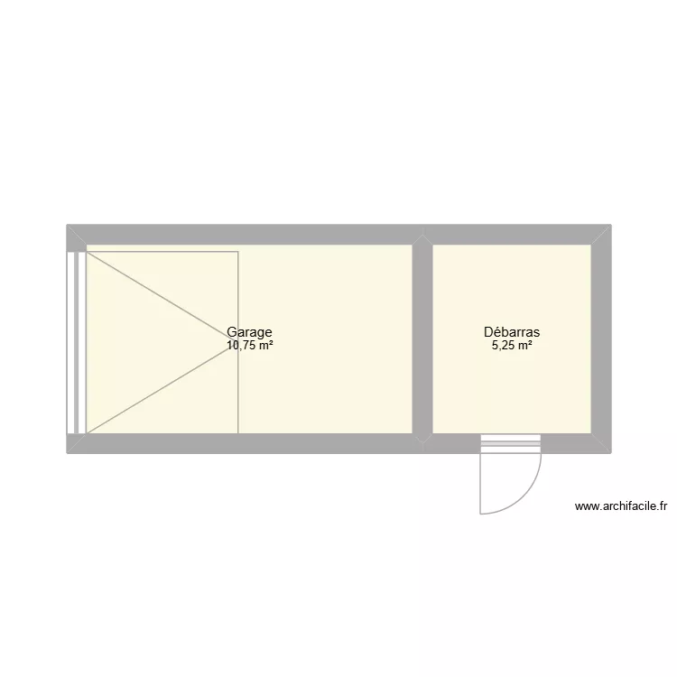 Maison du Bonheur. Plan de 2  et 16 m²