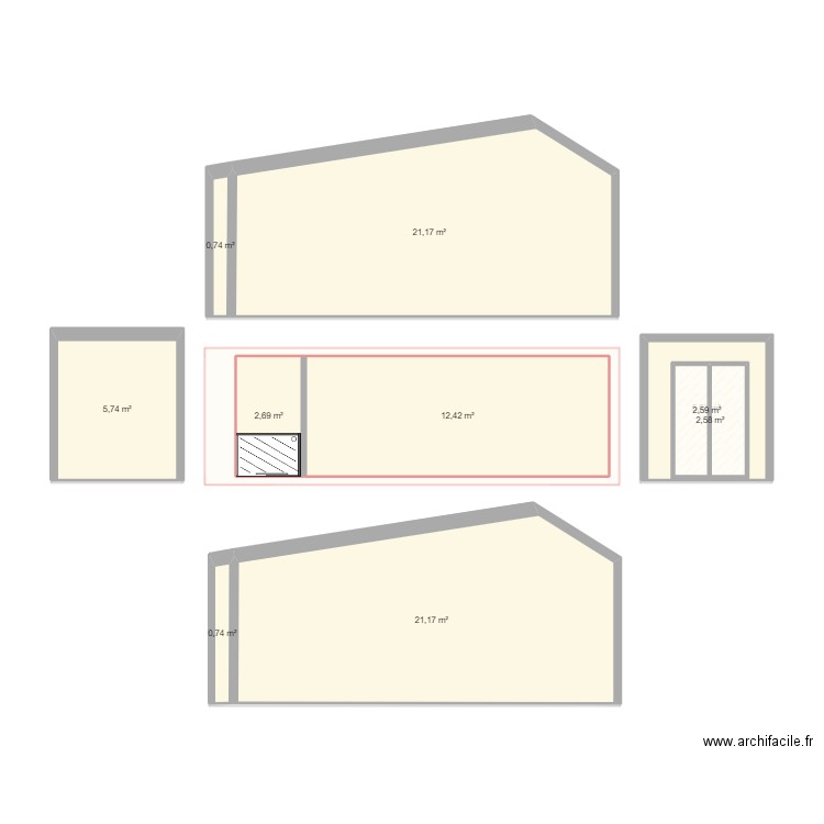 Cottage Adrien. Plan de 18 pièces et 203 m2