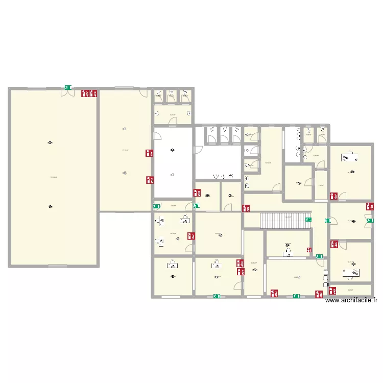 plan bloc A rez de chausse. Plan de 