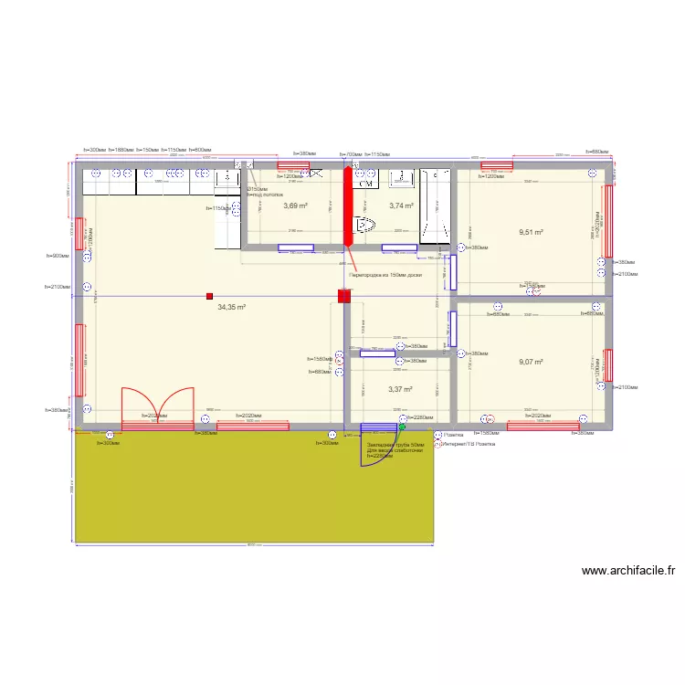 Онегин Барн эл. Plan de 