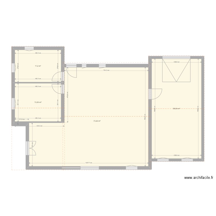 Maison saint sulpice. Plan de 4 pièces et 135 m2