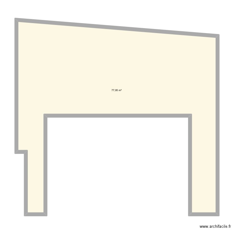 Terrasse. Plan de 1 pièce et 78 m2