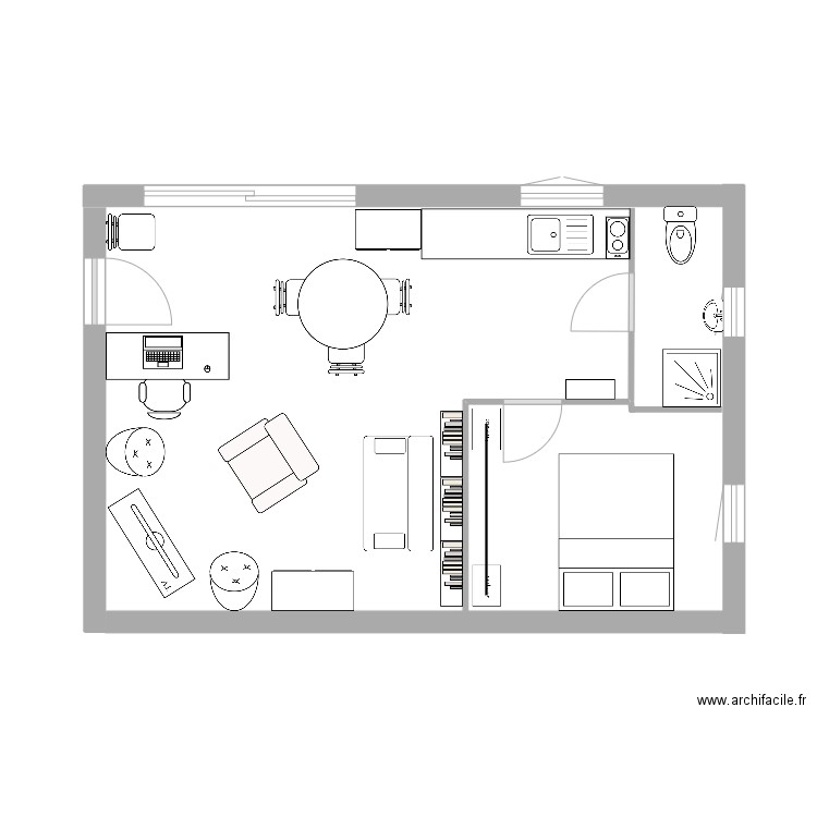 Studio Brugière 1. Plan de 0 pièce et 0 m2