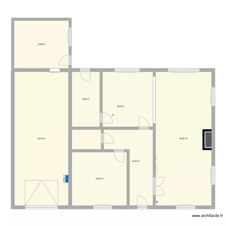 Maison HP Rez. Plan de 