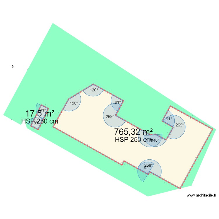 4 route de mantes cadastre avec bati existant 2. Plan de 2 pièces et 783 m2