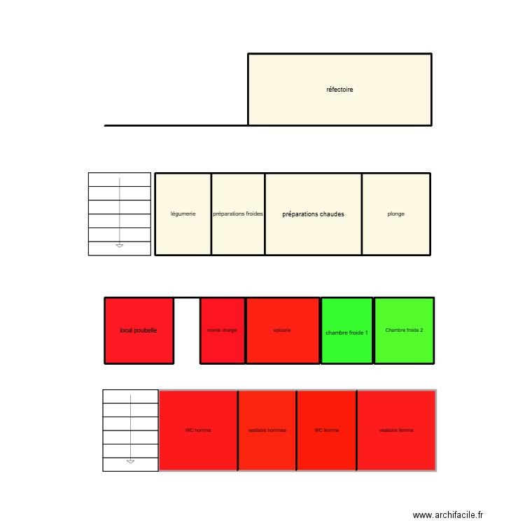 nadia plan cuisine. Plan de 14 pièces et 27 m2