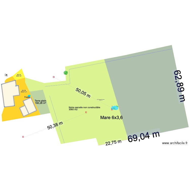 Cadastre tout2. Plan de 3 pièces et 272 m2