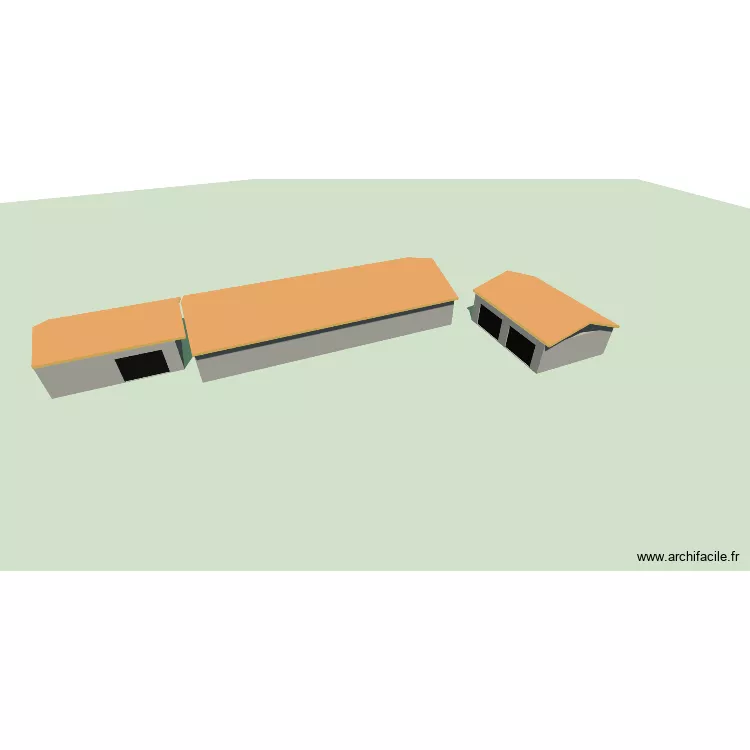 maison. Plan de 3 Pièces et 256 m²