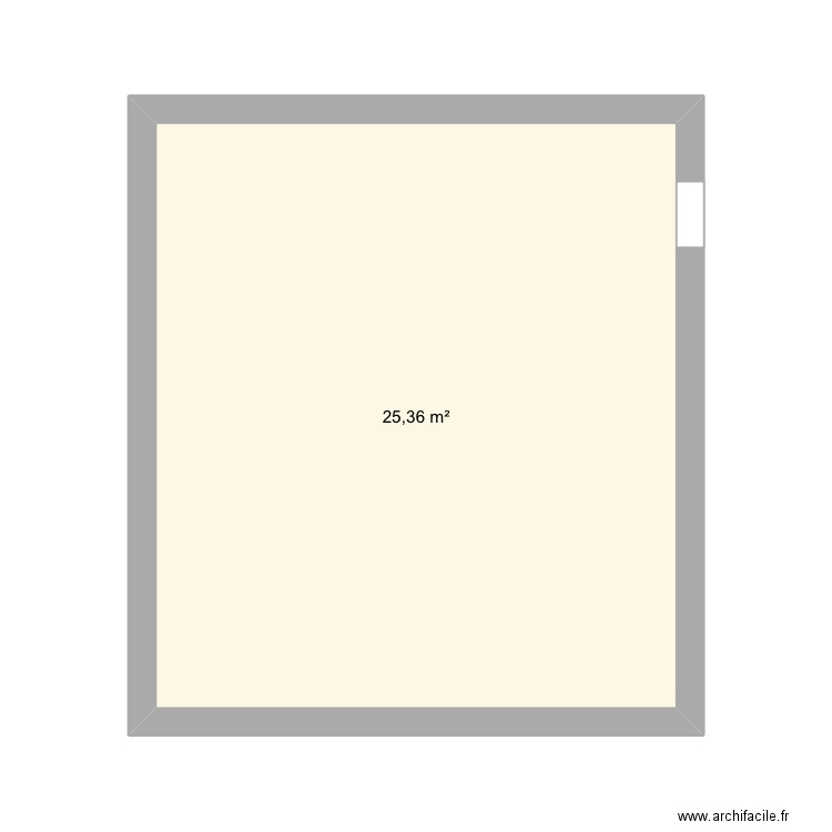 Maison. Plan de 1 pièce et 25 m2