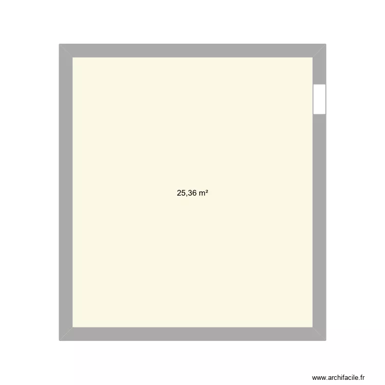 Maison. Plan de 1 pièce et 25 m²