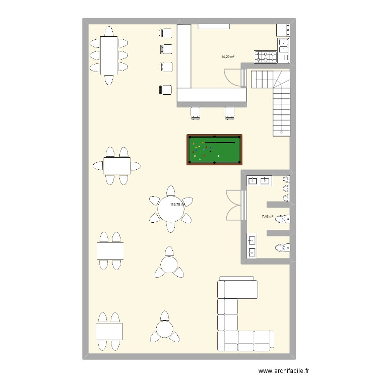 TERRASSE ALASORA. Plan de 3 pièces et 142 m2