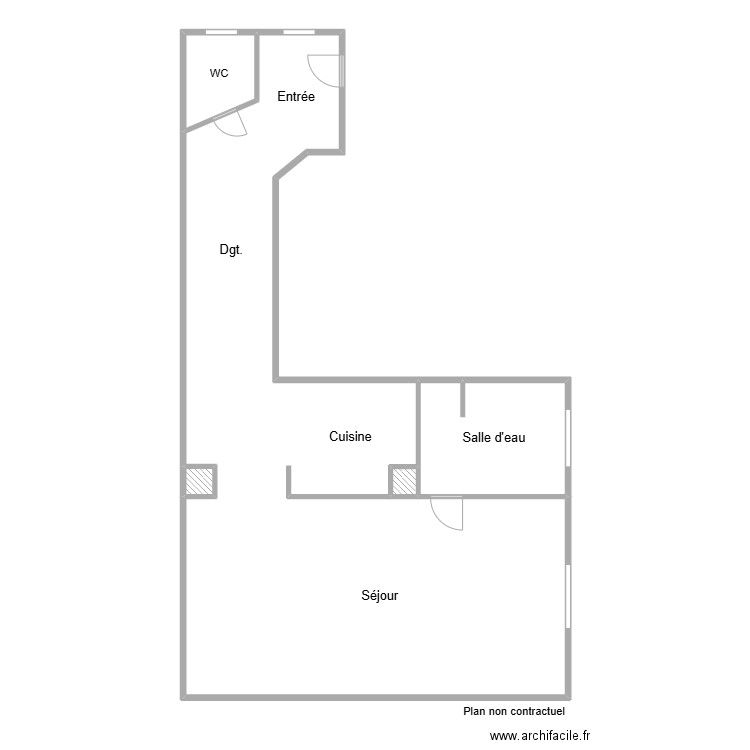 serveau. Plan de 5 pièces et 152 m2