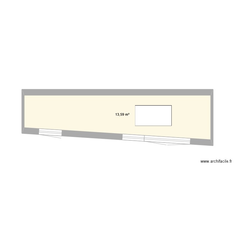 Table d'extérieur. Plan de 1 pièce et 14 m2