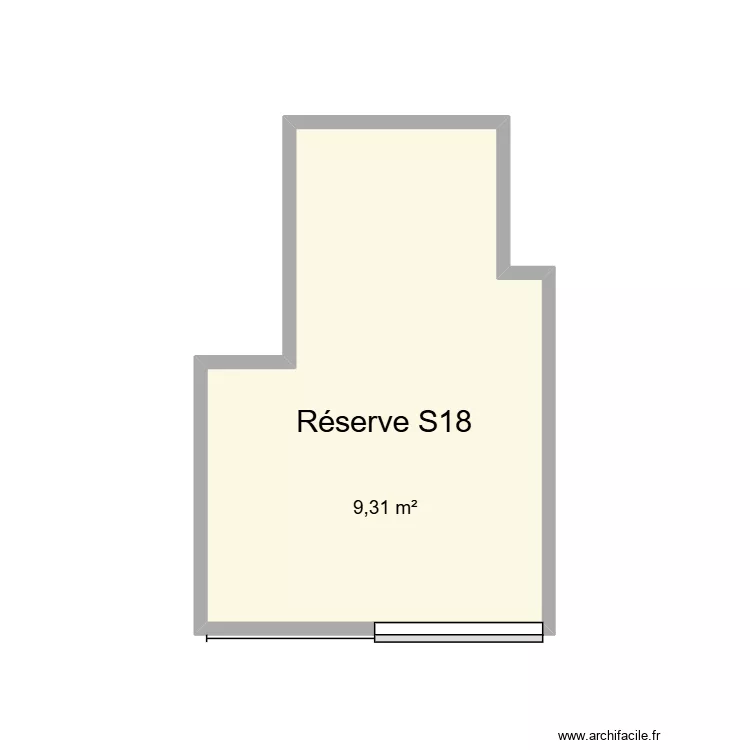 Réserve S18 CHU Helora Mons Kennedy. Plan de 1 pièce et 9 m² Réserve S18 CHU Helora Mons Kennedy. Plan de 1 pièce et 9 m²