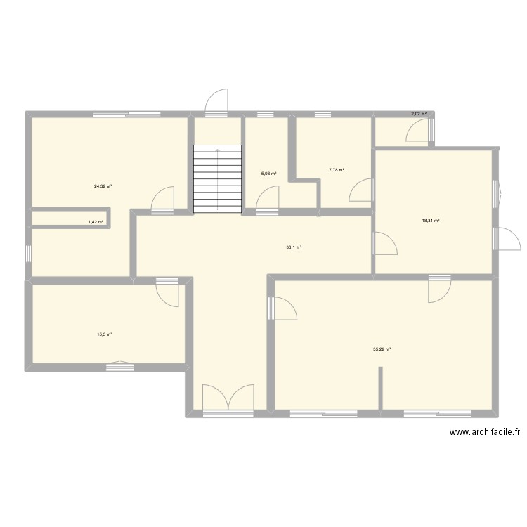 david guia 1st floor. Plan de 9 pièces et 147 m2