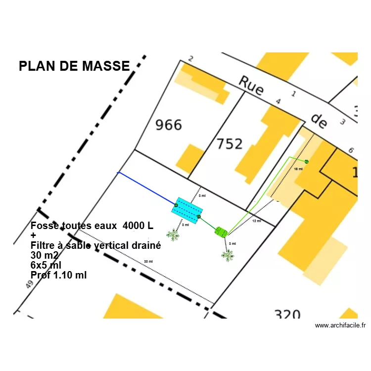 Chassang filtre &agrave; sable. Plan de 