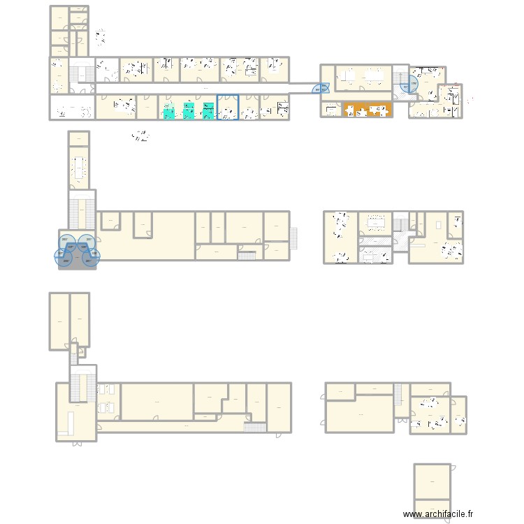 Plan Mersch. Plan de 78 pièces et 1768 m2