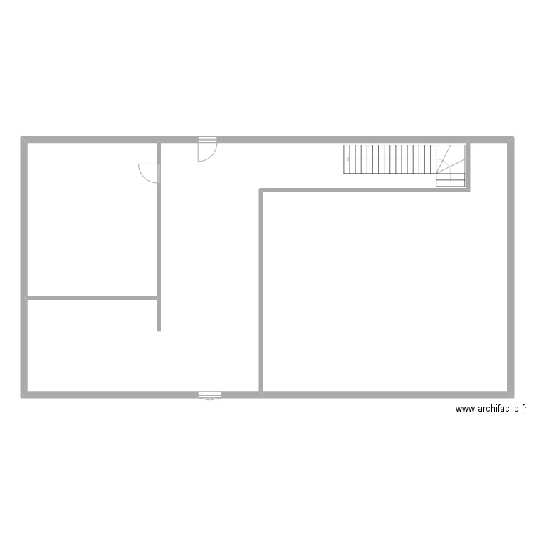 ROUCHET SS. Plan de 3 pièces et 211 m2