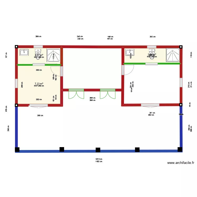 cadette grande v&eacute;randa. Plan de 