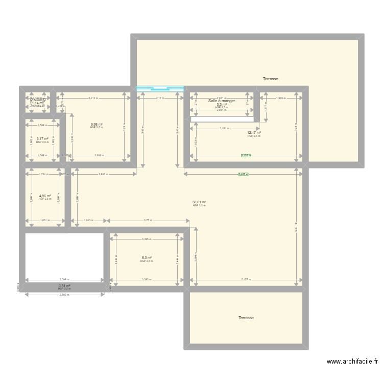 home. Plan de 11 pièces et 135 m2