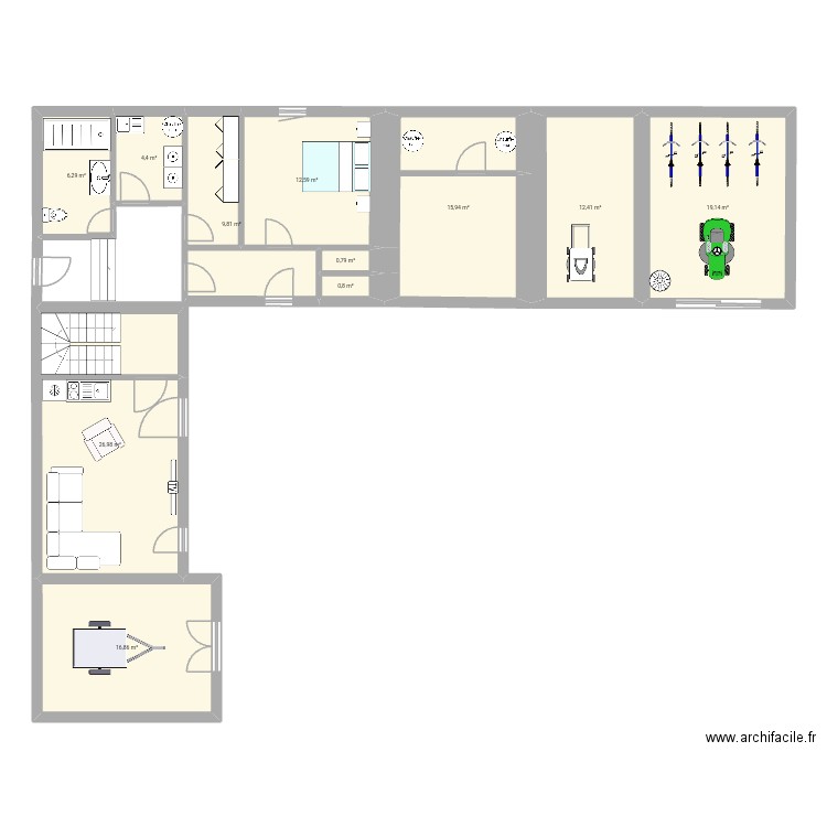 Ailsa's downstairs with walk in cellier. Plan de 11 pièces et 126 m2