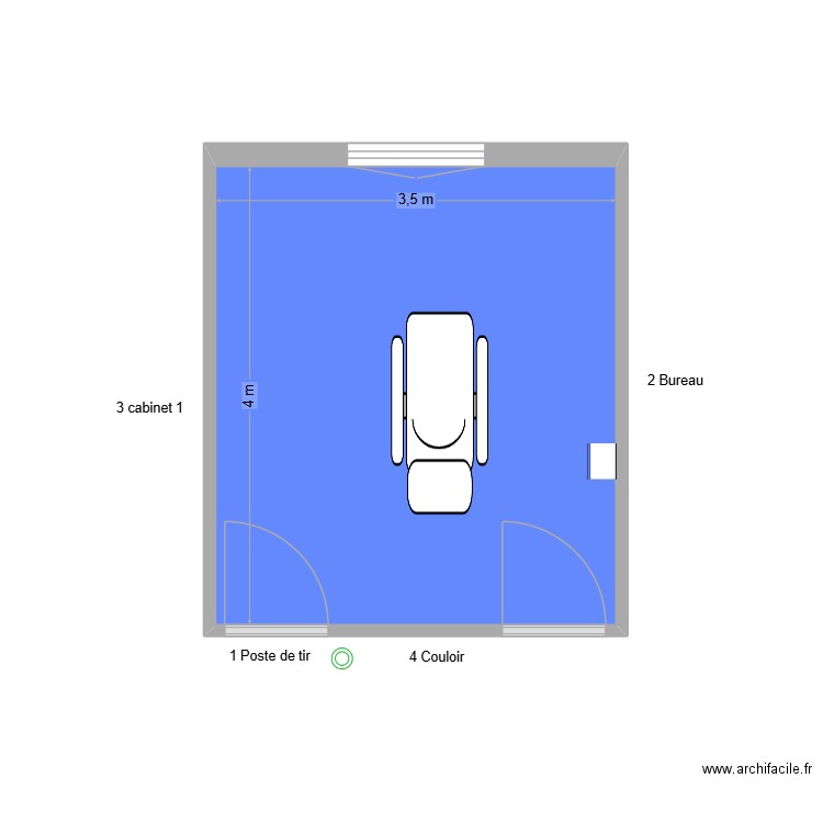 10475 Cabinet 2. Plan de 1 pièce et 14 m2