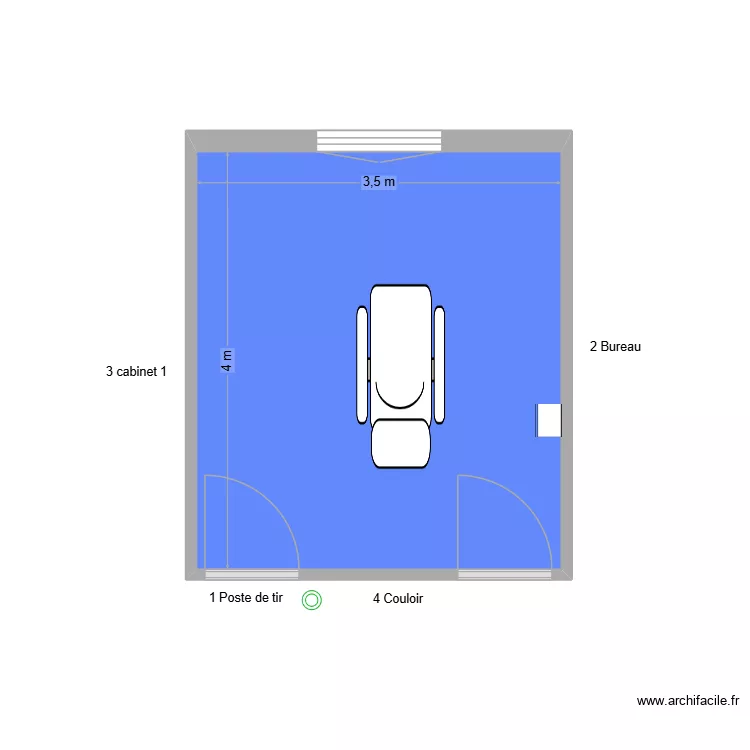 10475 Cabinet 2. Plan de 1  et 14 m²