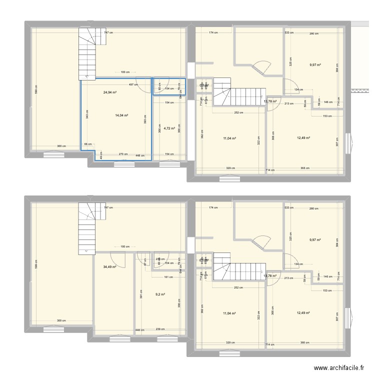 Plan maison saint thib. Plan de 25 pièces et 483 m2