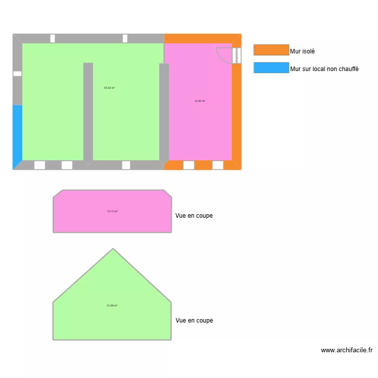 sonnet logement haut. Plan de 4  et 117 m²