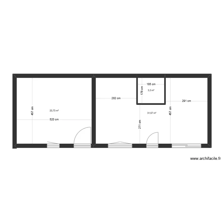 Seguillon Gicquel. Plan de 3  et 59 m²