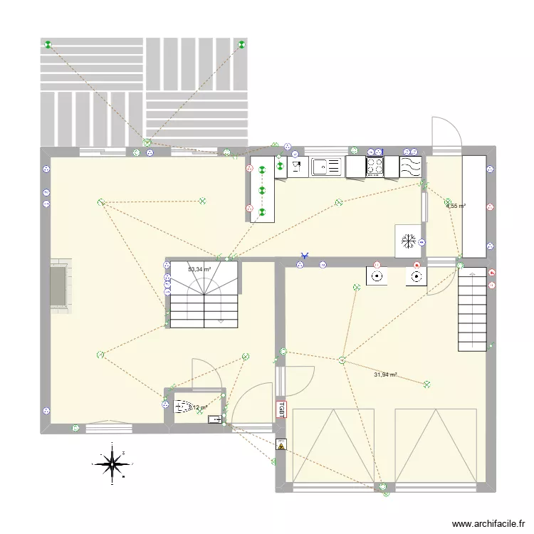 Maison Cormeilles-RDC-SANS EXTERIEUR_V3. Plan de 