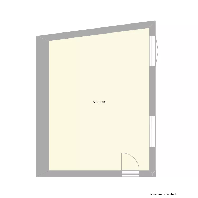 cuisine BEA. Plan de 1  et 23 m²