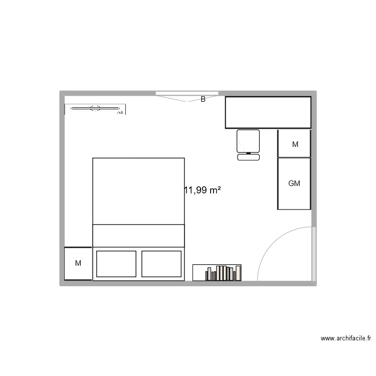 chambre ami 10.2024. Plan de 0 pièce et 0 m2