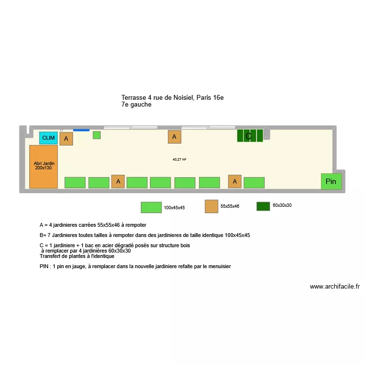 4 Noisiel Rep&eacute;rage nouvelles jardinieres. Plan de 