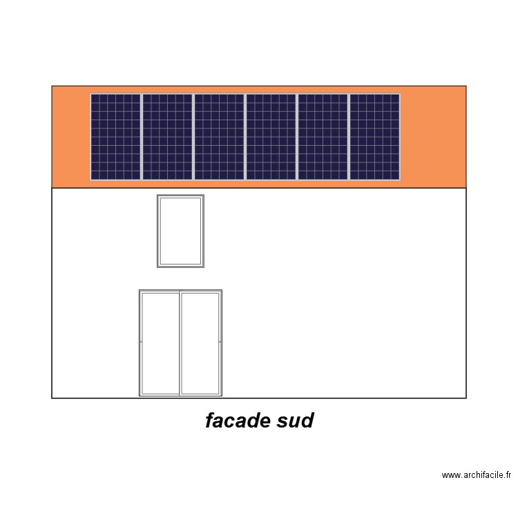 sicardou facade. Plan de 0 pièce et 0 m2