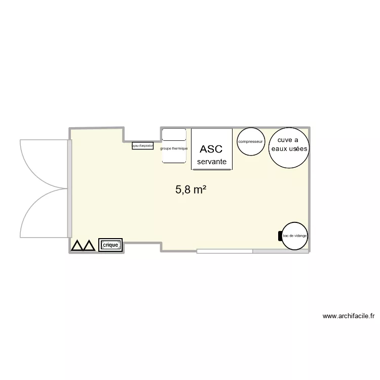 master. Plan de 1  et 6 m²