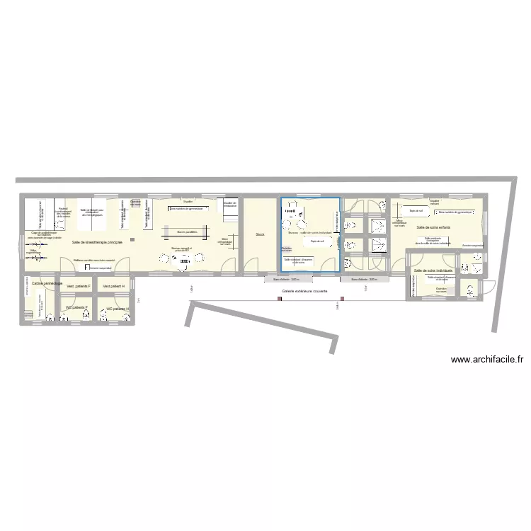 Hôpital Magara - Bâtiment équipé pour service kiné 2. Plan de Hôpital Magara - Bâtiment équipé pour service kiné 2. Plan de