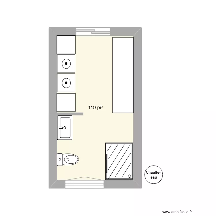 swallr lavage. Plan de 1 Pièce et 11 m² swallr lavage. Plan de 1 Pièce et 11 m²