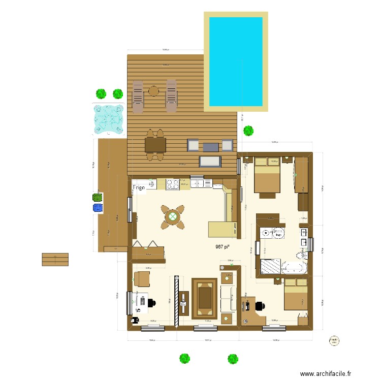 Plan no 1. Plan de 1 pièce et 90 m2