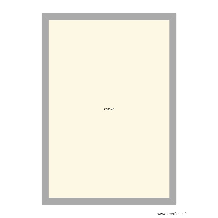 Plan. Plan de 1 pièce et 77 m2