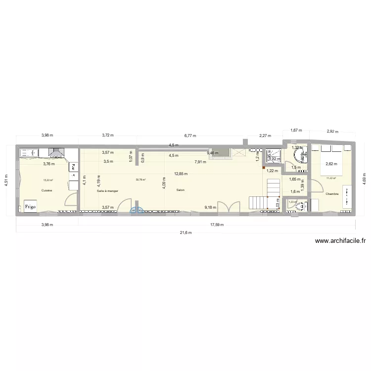 Les Baux. Plan de 4 et 85 m² Les Baux. Plan de 4 et 85 m²
