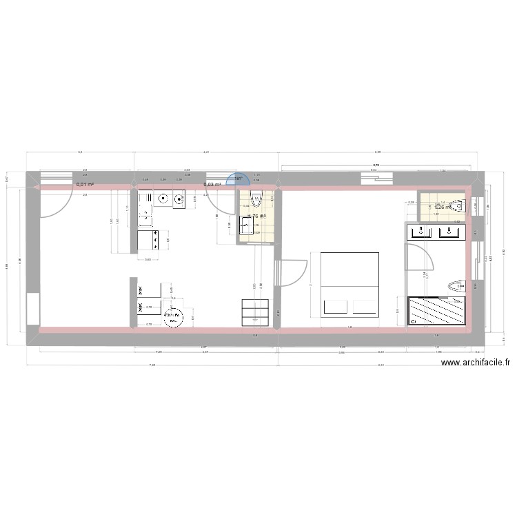 Chaufferie-01. Plan de 4 pièces et 3 m2