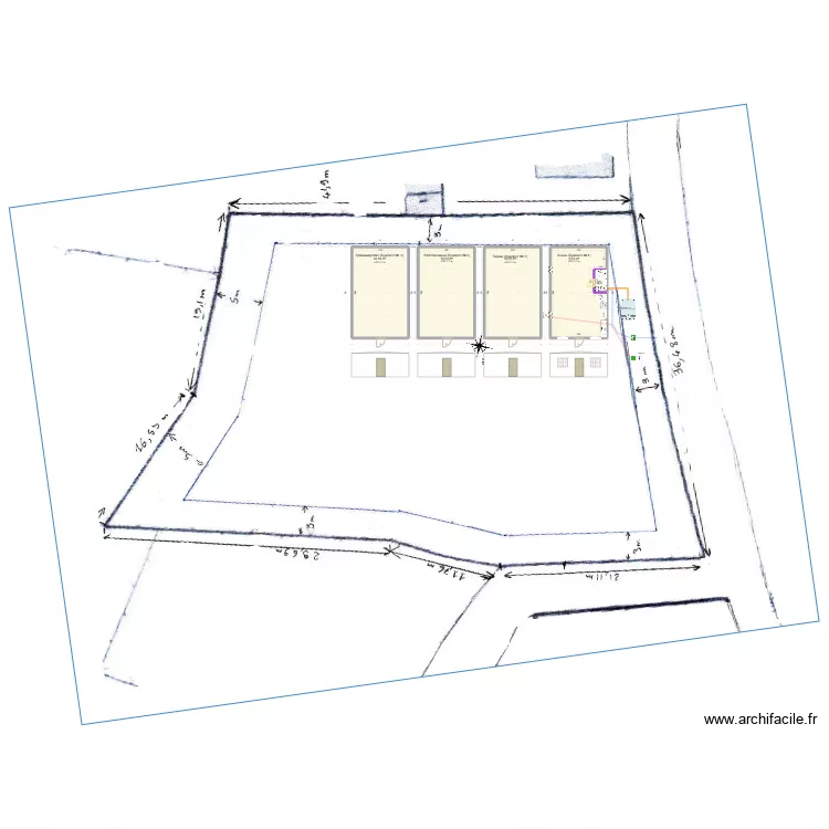 Архитектурен проект - V6 - Западна фасада (R&eacute;el). Plan de 