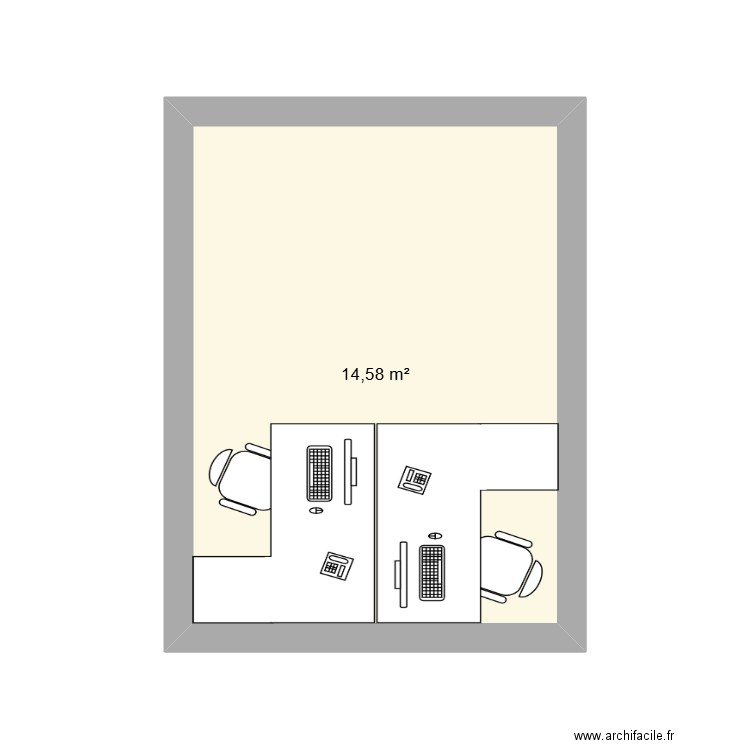 Bureau . Plan de 0 pièce et 0 m2