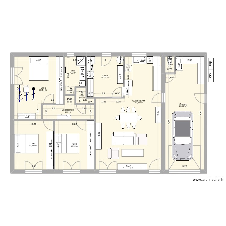 Maison au 60e 04 01 2026 19h58. Plan de 10 pièces et 139 m2