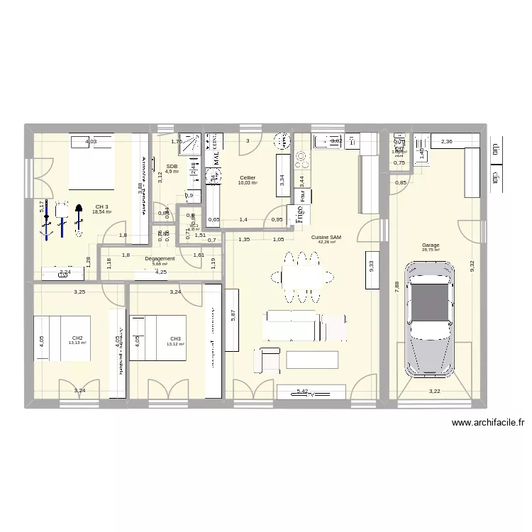 Maison au 60e 04 01 2026 19h58. Plan de 10 pièces et 139 m²