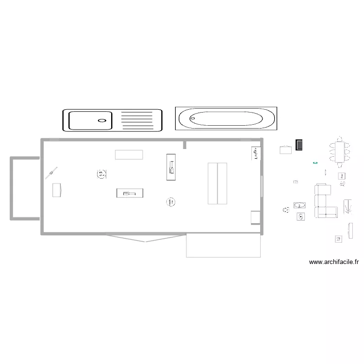 R&eacute;novation. Plan de 